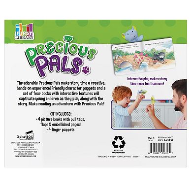 SpiceBox First Library Precious Pals: Interactive Board Books with Finger Puppets