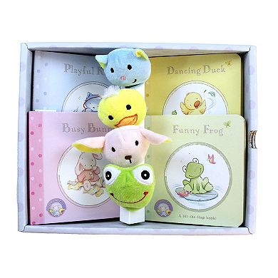 SpiceBox First Library Precious Pals: Interactive Board Books with Finger Puppets