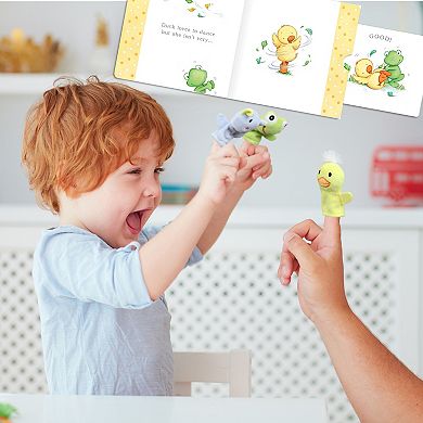 SpiceBox First Library Precious Pals: Interactive Board Books with Finger Puppets