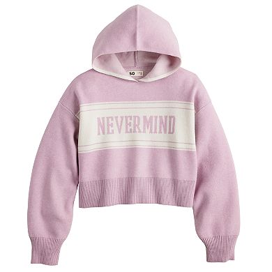 Girls 6-20 SO® Cropped Sweater Hoodie in Regular & Plus Size