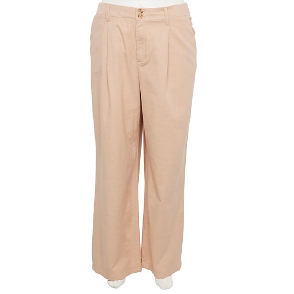 Plus Size LC Lauren Conrad High-Rise Pleat Front Wide Leg Pants ...