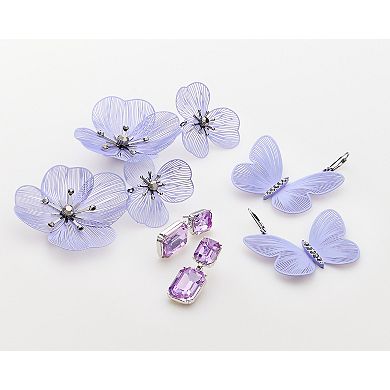 Simply Vera Vera Wang Flower Double Drop Earrings