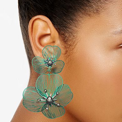 Simply Vera Vera Wang Flower Double Drop Earrings