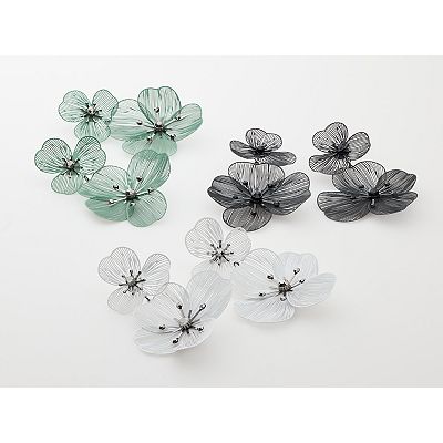 Simply Vera Vera Wang Red Flower Double Drop Earrings