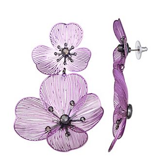 Simply Vera Vera Wang Red Flower Double Drop Earrings
