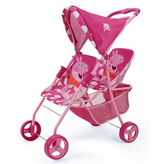 509 Crew Peppa Pig Doll Pretend Play Twin Stroller
