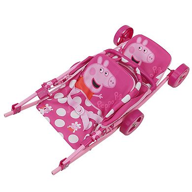 509 Crew Peppa Pig Doll Pretend Play Twin Stroller