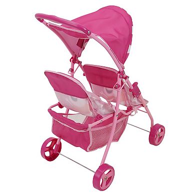 509 Crew Peppa Pig Doll Pretend Play Twin Stroller