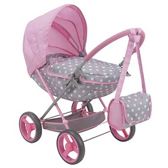 509 Crew Cotton Candy Pink Pretend Play Doll Deluxe Pram