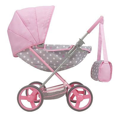 509 Crew Cotton Candy Pink Pretend Play Doll Deluxe Pram