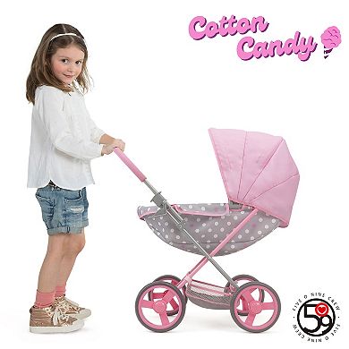 509 Crew Cotton Candy Pink Pretend Play Doll Deluxe Pram