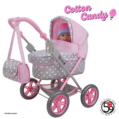509 Crew Cotton Candy Pink Amanda Pretend Play Doll Pram