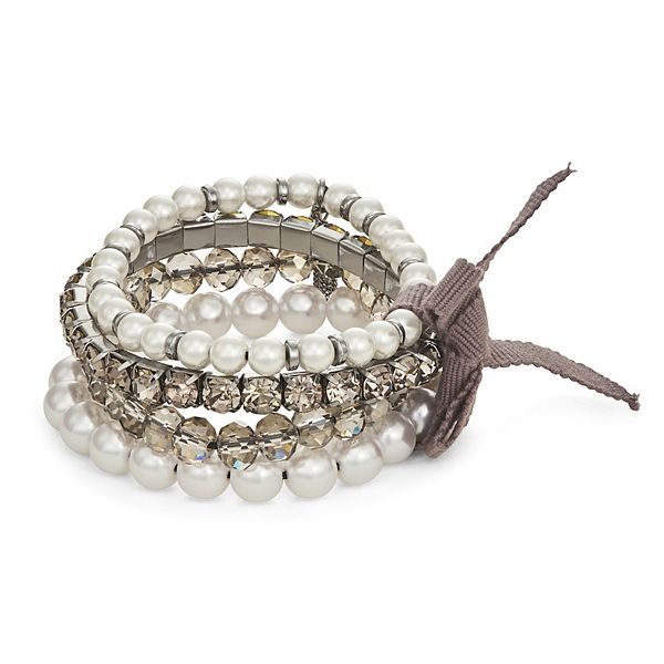 Simply Vera Vera Wang 4-Piece Simulated Pearl Stretch Bracelet Set