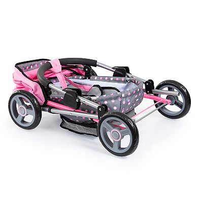 Bayer Design Dolls Pram Cosy - Fairy Poka Dot Grey Pink