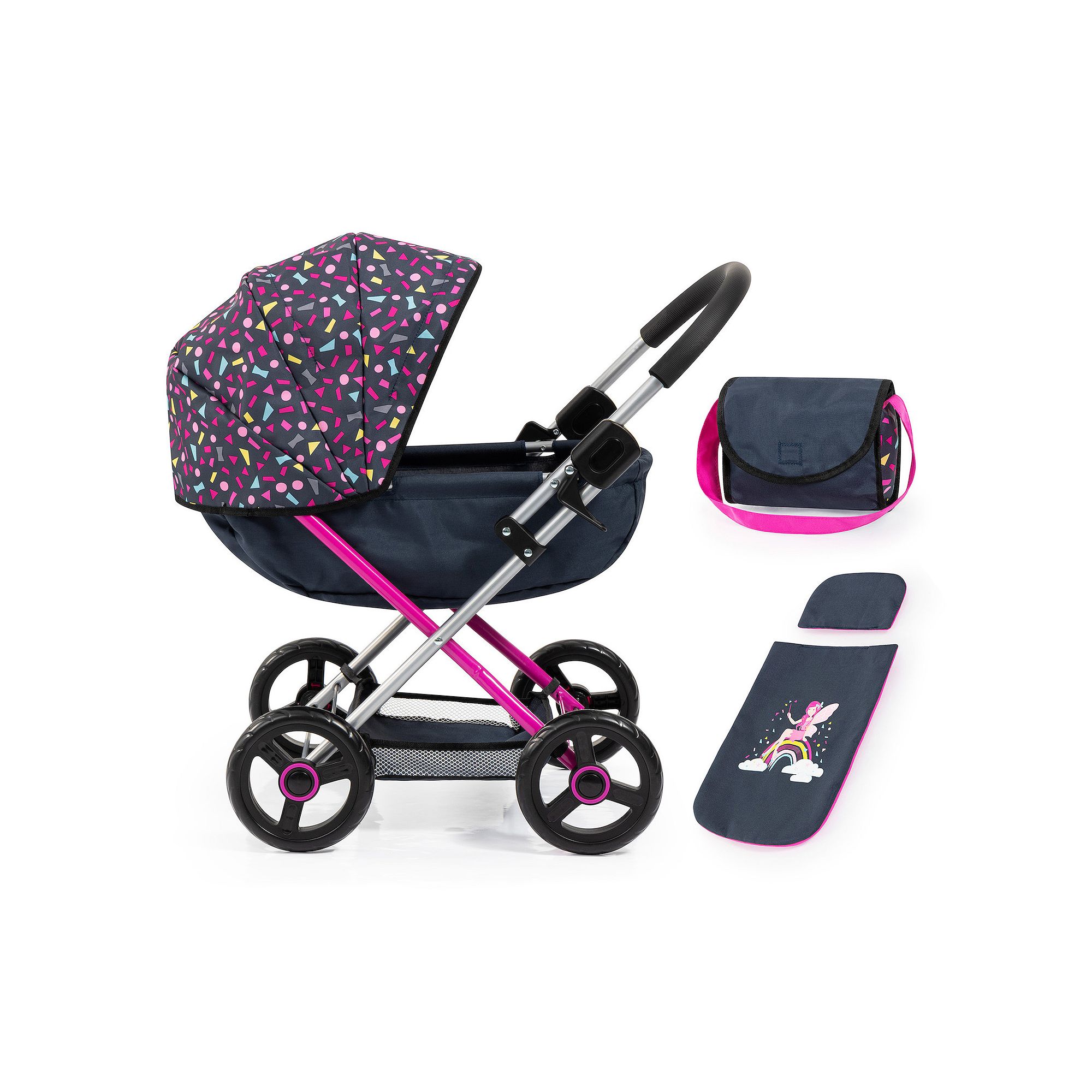 Bayer Design Dolls Pram Cosy - Navy, Hot Pink, Fairy, Multi