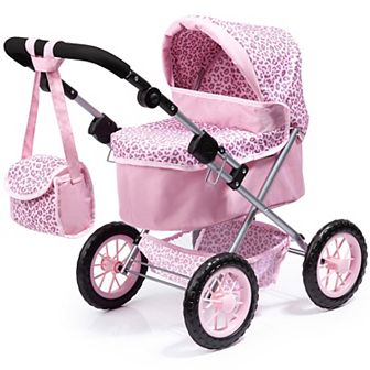 Bayer Design Dolls Trendy Pram - Pink, Animal Print