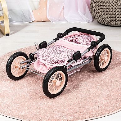 Bayer Design Dolls Trendy Pram - Pink, Animal Print