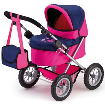 Bayer Design Dolls Trendy Pram - Blue, Hot Pink, Butterfly