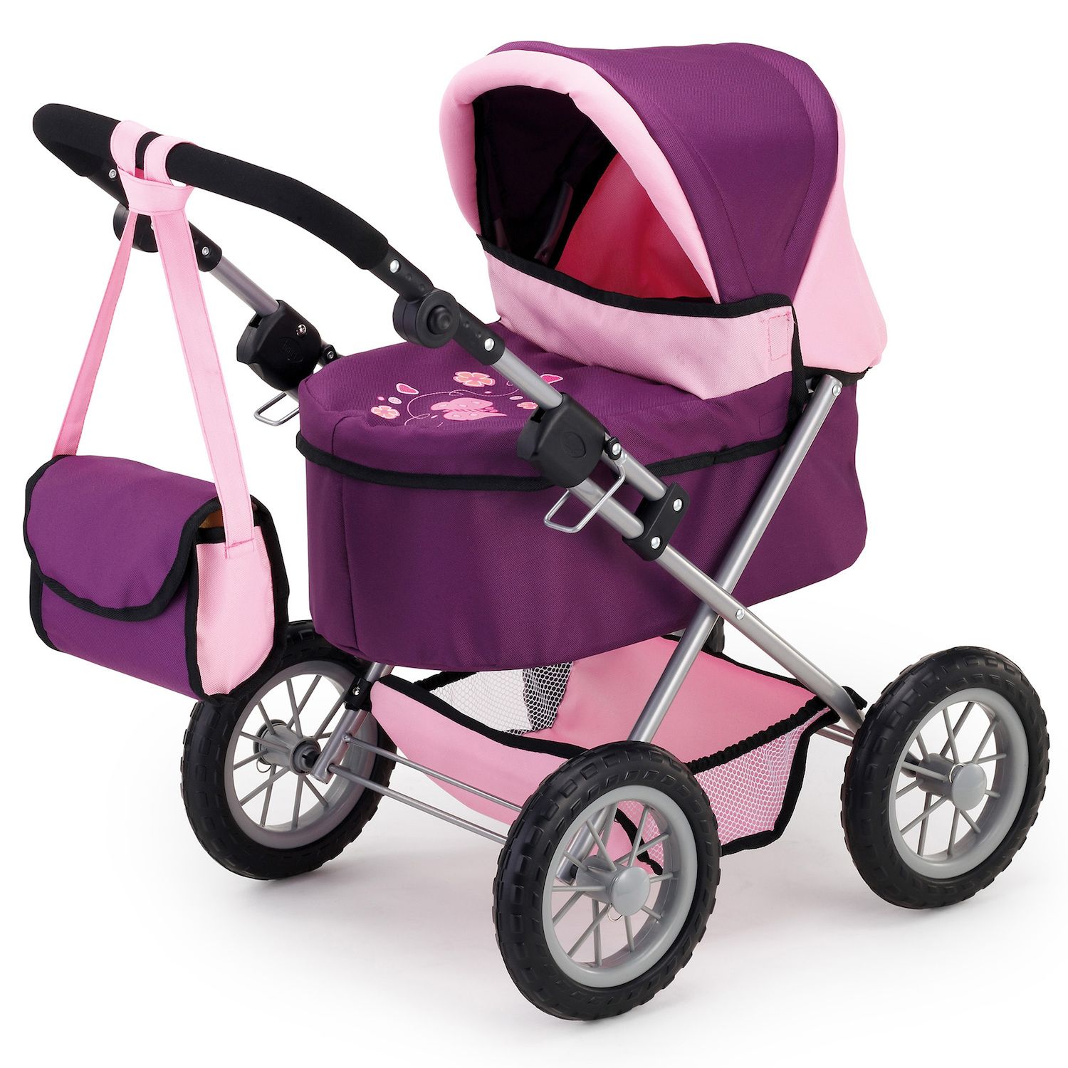 Детские аксессуары для кукол Bayer Design Dolls Trendy Pram - Purple & Pink