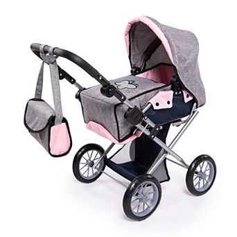 Bayer Design Dolls Pram City Star - Grey, Pink, Butterfly