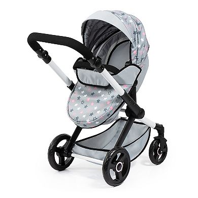 Bayer Design Dolls Pram Xeo - Grey, Pink, Stars