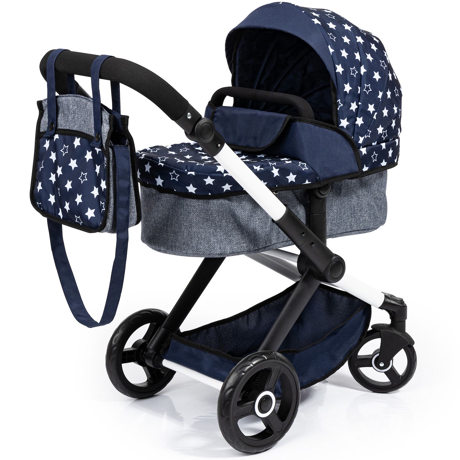 Детские аксессуары для кукол Bayer Design Dolls Pram Xeo - Blue & White Stars