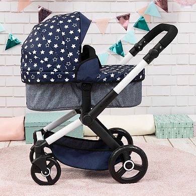 Bayer Design Dolls Pram Xeo - Blue & White Stars