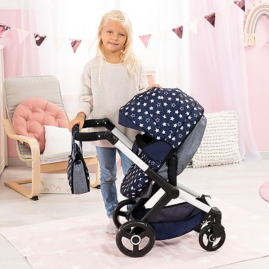 Bayer Design Dolls Pram Xeo - Blue & White Stars