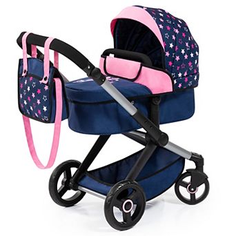 Bayer Design Dolls Pram Xeo - Blue, Pink, Stars