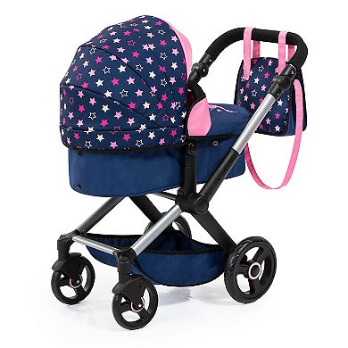 Bayer Design Dolls Pram Xeo - Blue, Pink, Stars