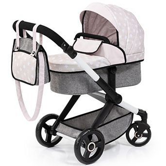 Bayer Design Dolls Pram Xeo - Gray & White Stars