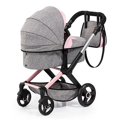 Bayer Design Dolls Pram Xeo - Butterfly Grey & Pink