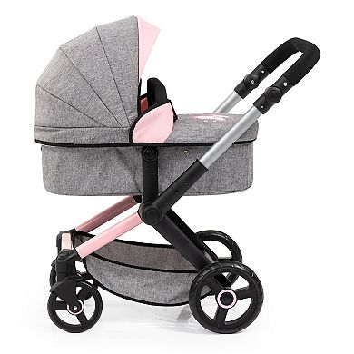 Bayer Design Dolls Pram Xeo - Butterfly Grey & Pink