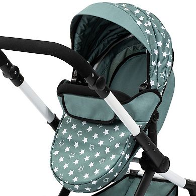 Bayer Design Dolls Pram Xeo - Stars Green & White