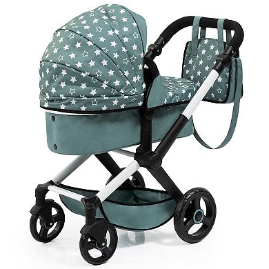 Bayer Design Dolls Pram Xeo - Stars Green & White