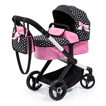 Bayer Design Dolls Pram Xeo - Hearts Black & Pink