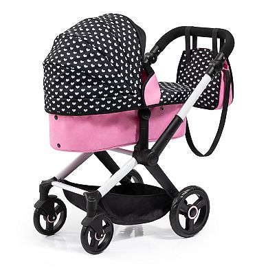 Bayer Design Dolls Pram Xeo - Hearts Black & Pink