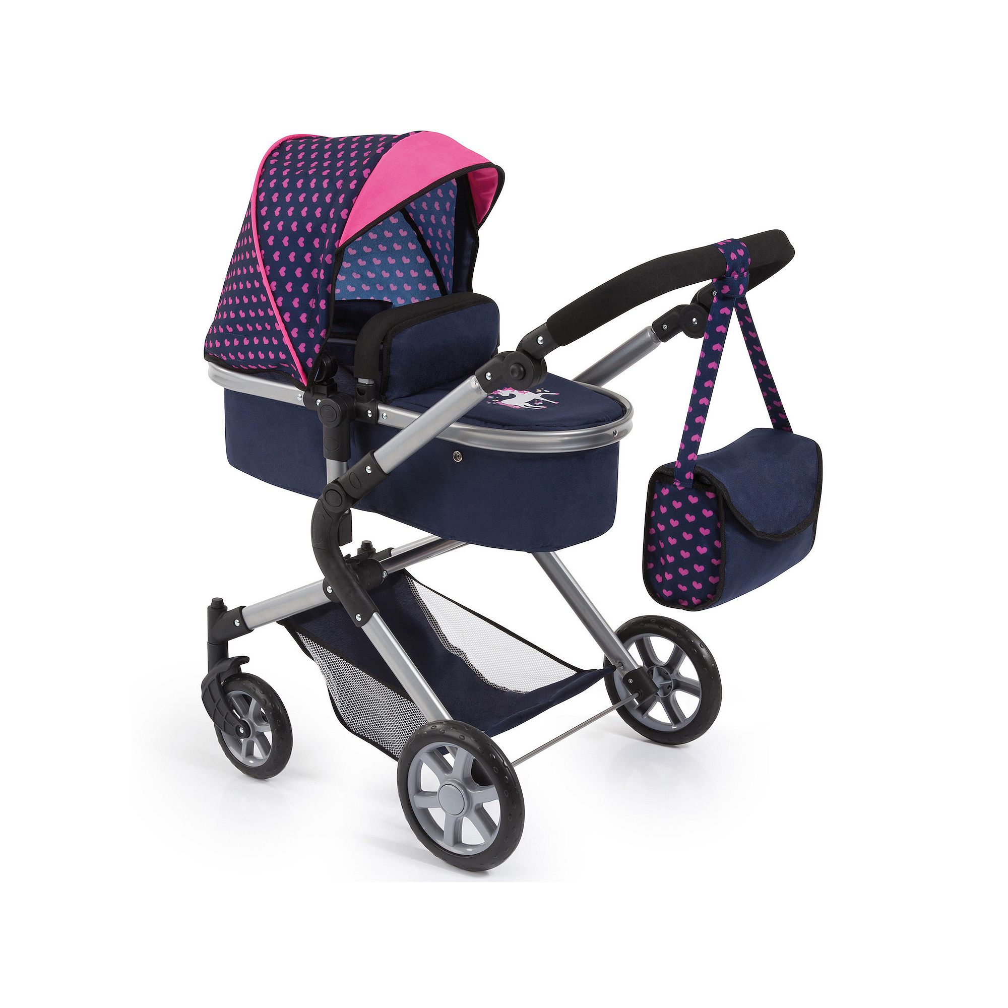 Bayer Design Dolls Pram Neo City - Blue & Pink, Multi