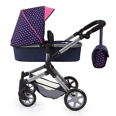 Bayer Design Dolls Pram Neo City - Blue & Pink