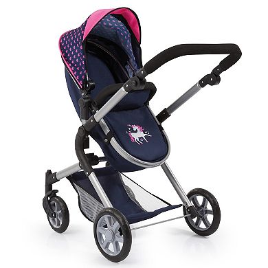 Bayer Design Dolls Pram Neo City - Blue & Pink