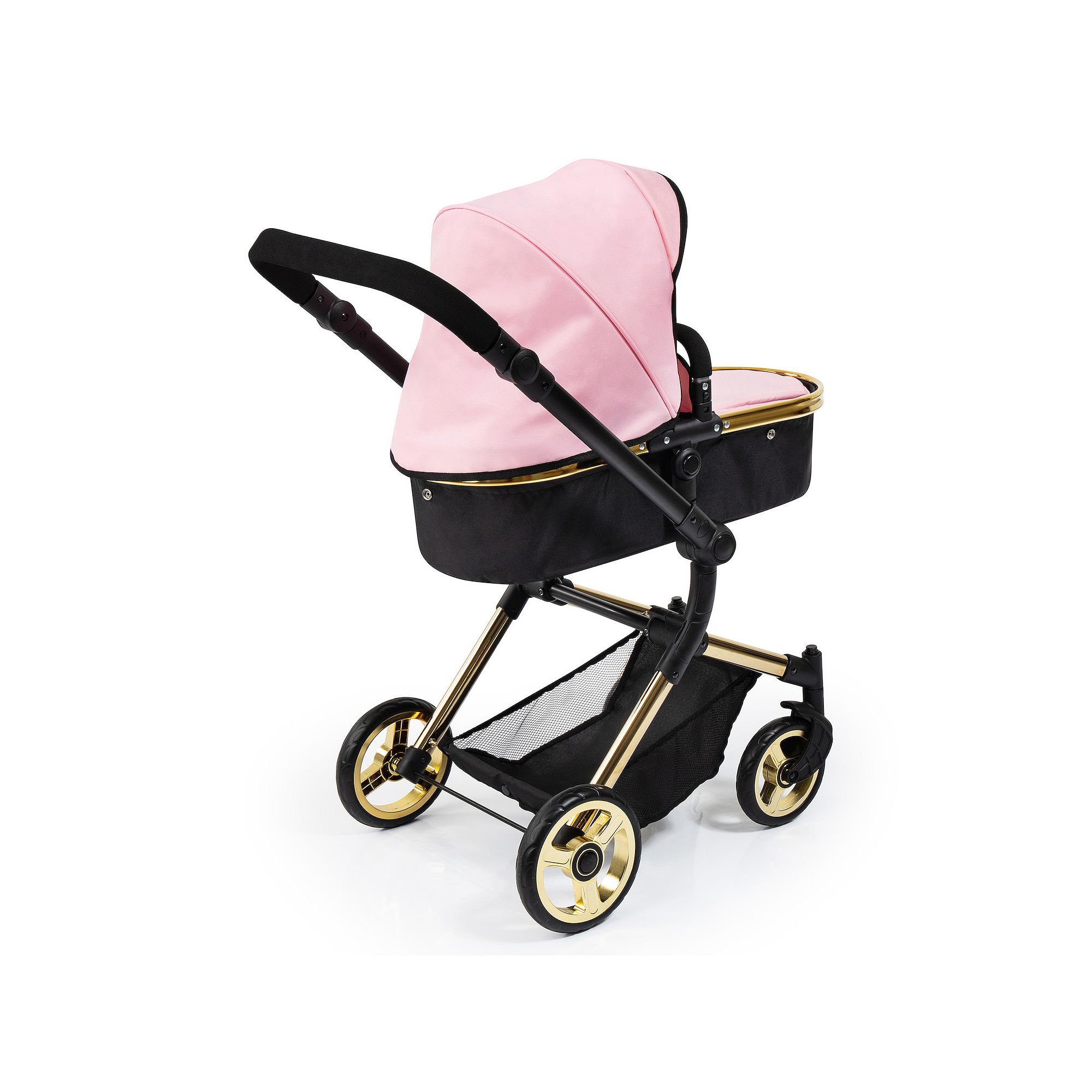 Bayer Design Dolls Pram Neo Vario - Pink, Black, Gold, Multi