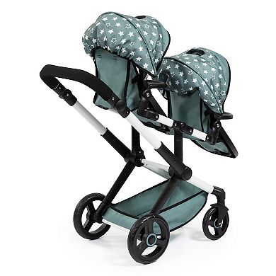 Bayer Design Dolls Pram Xeo Twin - Green & White Stars