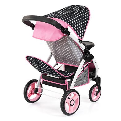 Bayer Design Dolls Twin Star Stroller - Black, Pink, Heart