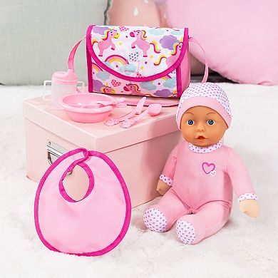 Bayer Design Doll Pink Unicorn Stroller Set