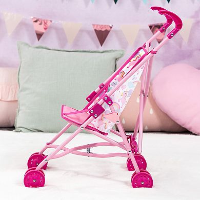 Bayer Design Doll Pink Unicorn Stroller Set