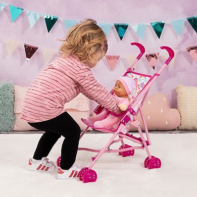 Bayer Design Doll Pink Unicorn Stroller Set