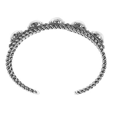 Southwest Spirit® Sterling Silver and Jasper Cuff Bracelet