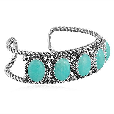 Southwest Spirit® Sterling Silver and Denim Lapis Cuff Bracelet