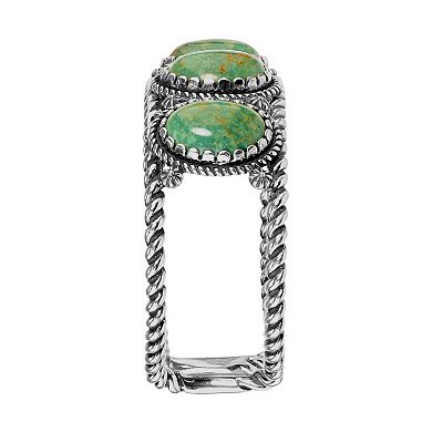 Southwest Spirit® Sterling Silver and Turquoise Cuff Bracelet