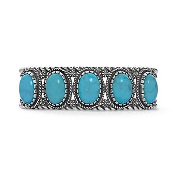 Southwest Spirit® Sterling Silver and Turquoise Cuff Bracelet